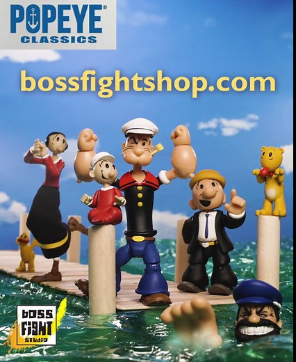 Boss Fight Studio J. Wellington Wimpy Popeye Classics Wave 2 Collectible Action Figure – Highly Articulated Figurine and Accessories - Alternate Hands and Head, Hat, Hamburgers & Meat Grinder – 1:12