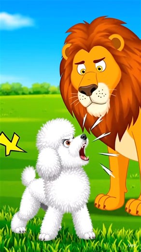 Dig and lion #viral #cartoon #trending