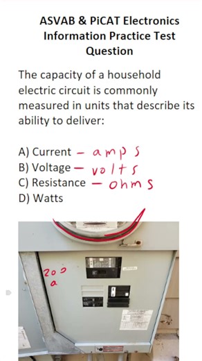 ASVAB/PiCAT Electronics Information Practice Test Question #acetheasvab with #grammarhero