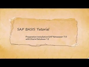 Preparation Installation SAP Netweaver 7 5 With Oracle Database