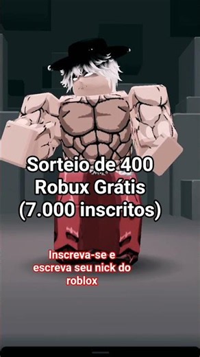 Sorteio de 400 Robux Grátis no Roblox