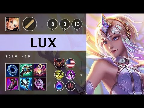 Lux Mid vs Orianna - NA Grandmaster Patch 25.20