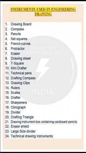 INSTRUMENTS USED IN ENGINEERING DRAWING #drawing #instruments #engineeringdrawing