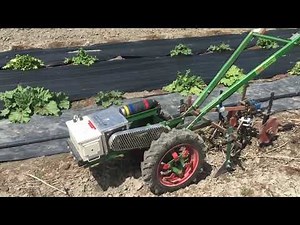 Electric Planet Jr walk-behind tractor - description and weeding asparagus