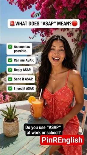 WHAT DOES “ASAP” MEAN?⏱️ Daily English Word #shorts #learnenglish #speakenglish #dailyenglish #ai
