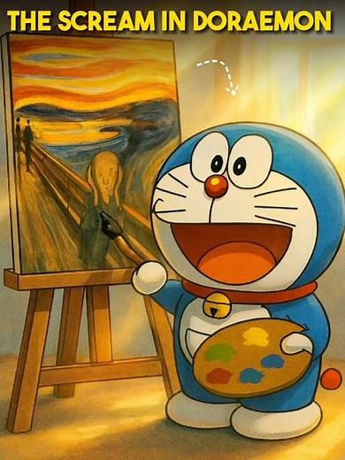 a famous painting in Doraemon ! #painting