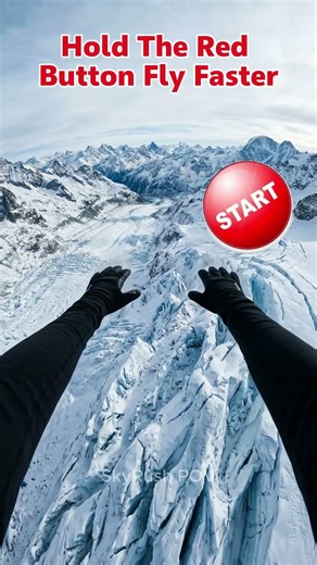 POV Flying Above Glacier