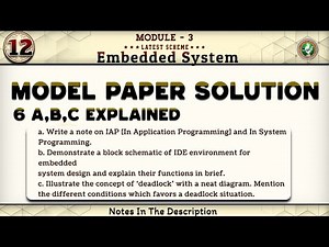 6 a b c Model Paper Solution Explained Module 3 6th Sem Embedded systems ECE 2022 Scheme VTU