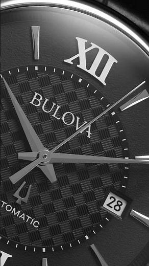 Bulova Black Dial Leather Strap Men's Hudson Watch | 96B441