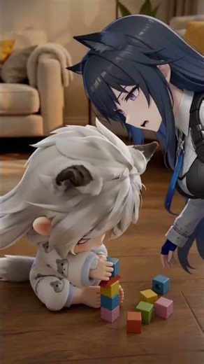 Third Day with the Rescued Little Wolf #anime #cute #lappland