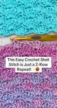 The Prettiest Crochet Stitch You’ll Learn Today! 😍🧶 Crochet Shell Stitch Tutorial