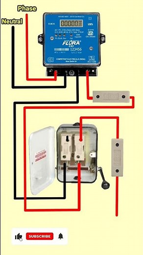 Single Phase Power Supply | Main Switch Wiring Connection | Meter Board Connection