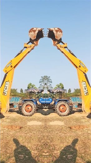 TRACTOR JCB EXCAVATOR 🧐🔥🧐#jcb #trending #tiktok #roller #cat #cute #bhoot #bolldozer #case#truck