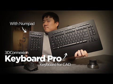 3Dconnexion Keyboard Pro with Numpad - Made for CAD, AEC Professionals, and Creatives