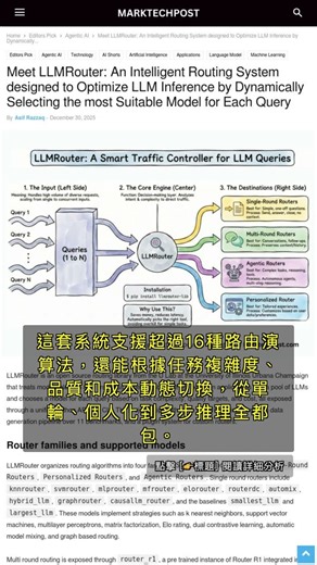 🧐👉 LLMRouter開源登場：動態選擇最強LLM模型，效能提升新突破 #QixNewsAI