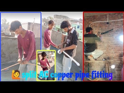 🙋 Split AC Copper Pipe Underground Fitting |Complete AC Piping Guide | Step-by-StepInstallation #yt