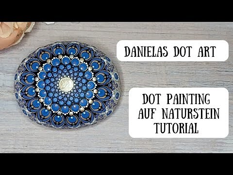 Dot Painting auf Naturstein Tutorial | Steine bemalen | Dot mandala | Easy mandala art