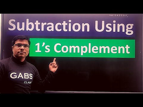 Subtraction using 1s complement | Subtraction of Binary numbers using 1's Complement