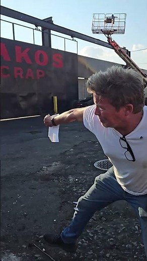 He Just Can’t Fail This—Stuntman Breaks Through! – Neutral Drop #shorts #automotivecomedy