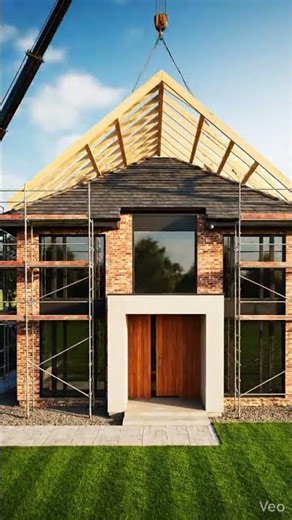 From Empty Land to a House in 10 Seconds #ai #exteriordesign #home #construction