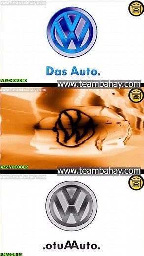 NEW AND OLD VOLKSWAGEN LOGO ANIMATION IN 3 SUPER COOL EFFECTS PART 47 #shorts #logo #volkswagen