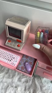 Let’s set up my mini study desk and unbox my Divoom Minitoo speaker! 💻✨ It even works as a mini computer for dolls and is literally the cutest doll-sized PC I’ve ever found 😭💕 @divoom_global 🌈 #toys #asmr #asmrsounds #satisfying #oddlysatisfying | defintiely