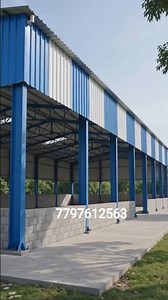 Simple Roofing Tile Shed Work | Modern factory shed design, #viral #reels #roof #trending #YouTube