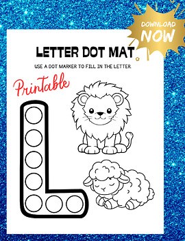 Letter L Dot Marker Page Learn the Letter L Activity Preschool Alphabet Sheet