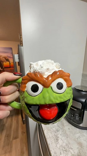 Jays new cup lmao. My Christmas grouch #oscarthegrouch #Christmas #hotchocolateweather | Gina Cicero