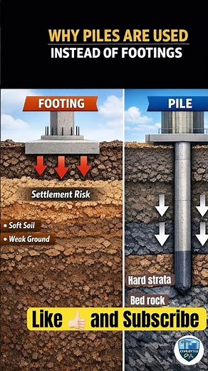 Why Piles Are Used Instead of Footings 🤔
