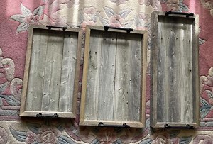 Custom Rustic Reclaimed Wood Serving Tray: Farmhouse Ottoman Tray - Etsy