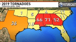 Tornadoes confirmed in 2019