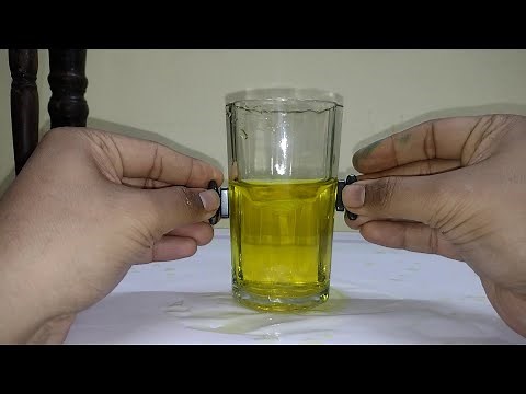 Magnet and Water Experiment | what happens if magnets are kept on 2 sides of a glass| Is this true ?