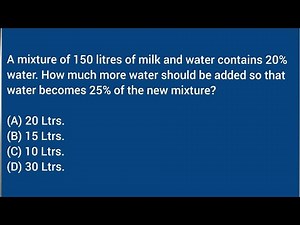 A mixture of 150 litres of milk and water contains 20% water. How much more water should be added