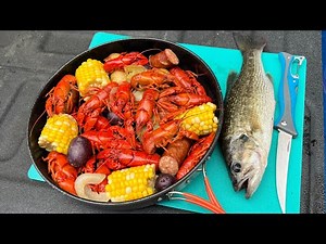 3 Hours of Freshwater Fishing, Crawfish Hunting and Cooking