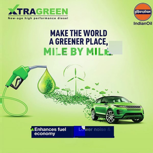 XTRAGREEN, a new-age high-performance diesel. It offers reduced carbon emissions, improved fuel economy and better combustion. Get it today! #XTRAGREEN #IndianOil | Indian Oil Corporation Ltd.