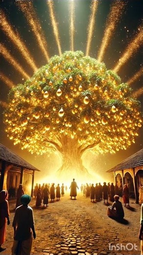 "Unbelievable! A Tree Full of Gold 😱"#3d #golden tree #animation