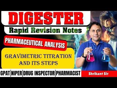 D-188 | Gravimetric Titration & its Steps- Pharmaceutical Analysis | Rapid revision note