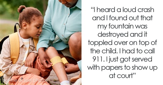 Parents Sue After Their Kid Hurts Herself Climbing Neighbor’s Fountain, Learn A Harsh Lesson