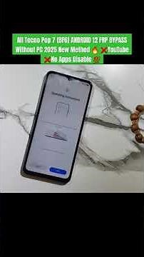 All Tecno Pop 7 (BF6) ANDROID 12 FRP BYPASS Without PC 2025 New Method 🔥 ❌YouTube ❌No Apps Disable