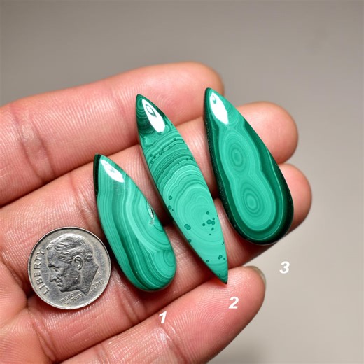 Malachite Cabochons, Green Gemstone, Jewelry Making, Cabochon - Etsy
