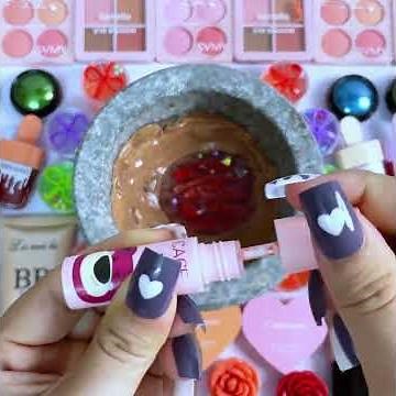 Satisfying Video DIY Slime ASMR | How To Make Stretchy Slime Mixing Makeup Stress Ball Random Things