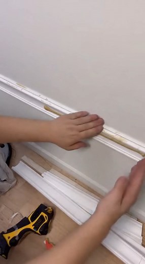 Install Wall Molding Like a Pro! 🏛️✨ #WallMoldingRetry | Renovation Skill