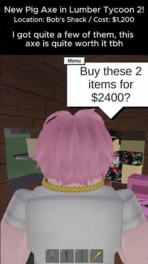 New Pig Axe in Lumber Tycoon 2 #roblox #lumbertycoon2 #lt2