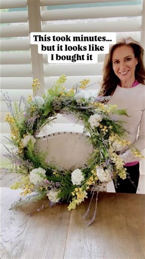 DIY Spring Wreath (Easy Grapevine Wreath – No Glue Needed!)