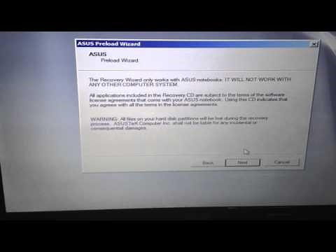 asus laptop F9 Asus laptop Recovery
