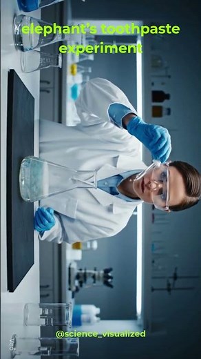 A highly realistic video of the elephant’s toothpaste experiment in a chemistry lab #chemistry