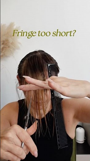 Cutting fringe too short!! Most common home hair mistake! ❌