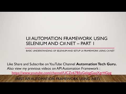 UI Automation Framework using Selenium and C#.NET – Part 1