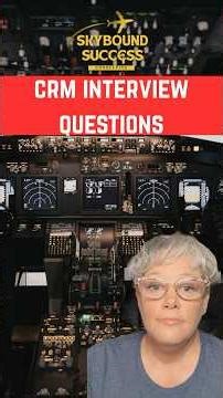 Crew Resource Management interview questions #pilotinterview